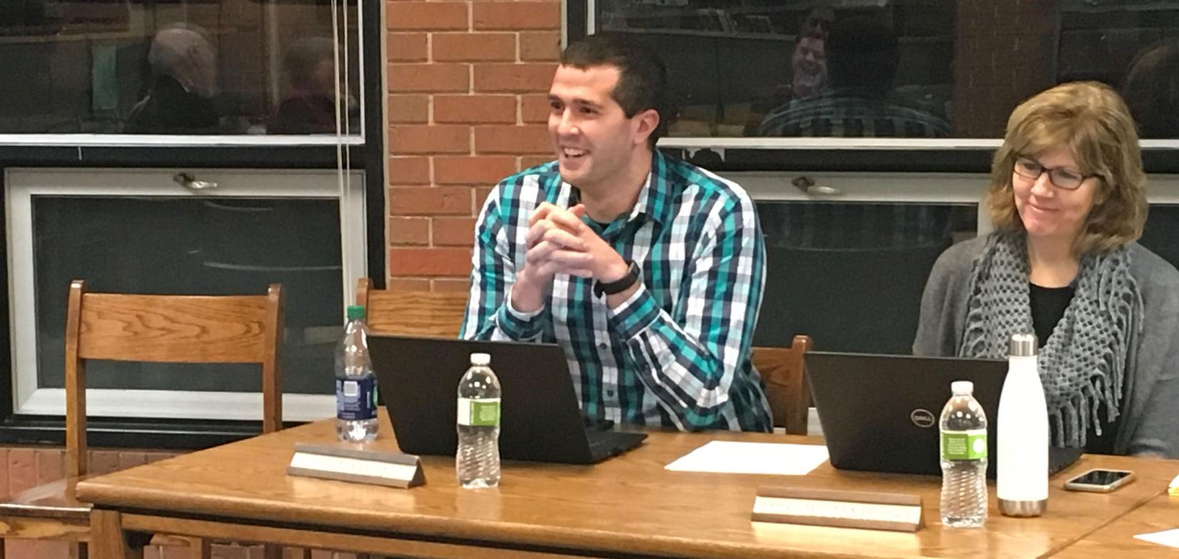 Maassen discusses soccer with Sheldon school board